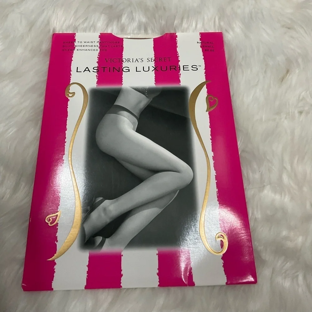 Rare Vintage Victoria's Secret Lasting Luxuries Natural Pantyhose